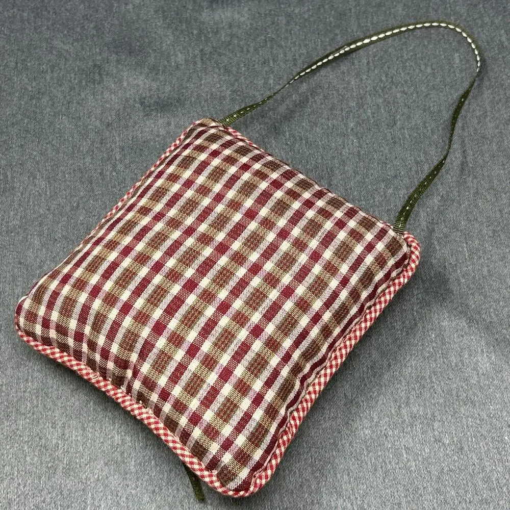 Dream Quote Future Belongs Pillow Primitive Gingham Plaid Decorative Accent 5